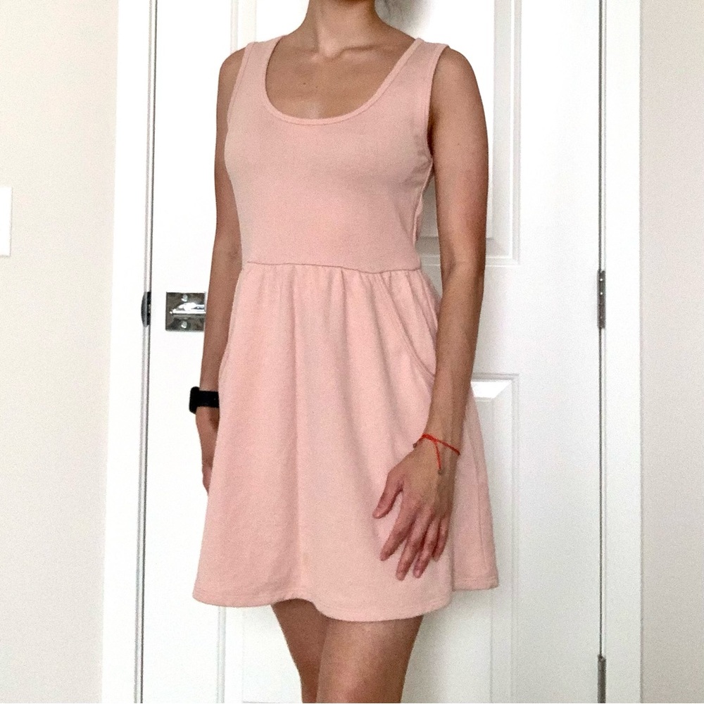 Pink French Terry Dress